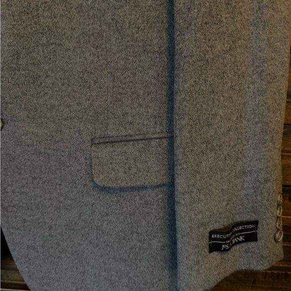 New Jos A Bank Gray Tailored Fit Wool Blazer Sport Jacket 48R Executive Collecti - Picture 8 of 14
